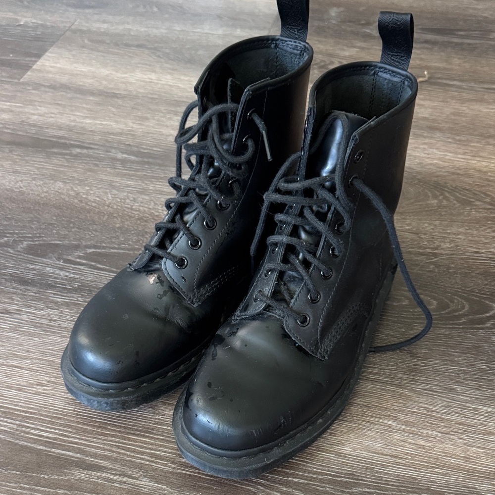 Dr. Martens Black Leather Men's Boots